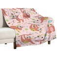 thumbnail image 4 of Sloth Blanket Sloth Gifts for Girls Women Sloth Throw Blanket for Kids Adults Soft Warm Cozy Fleece Blanket for Couch Sofa \u200bBed 50"x60", 4 of 6