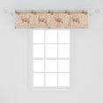 thumbnail image 2 of Ambesonne Meadow Window Valance, Pastel Flourish with Rural, 54" X 12", Peach Ginger and Ruby, 2 of 3