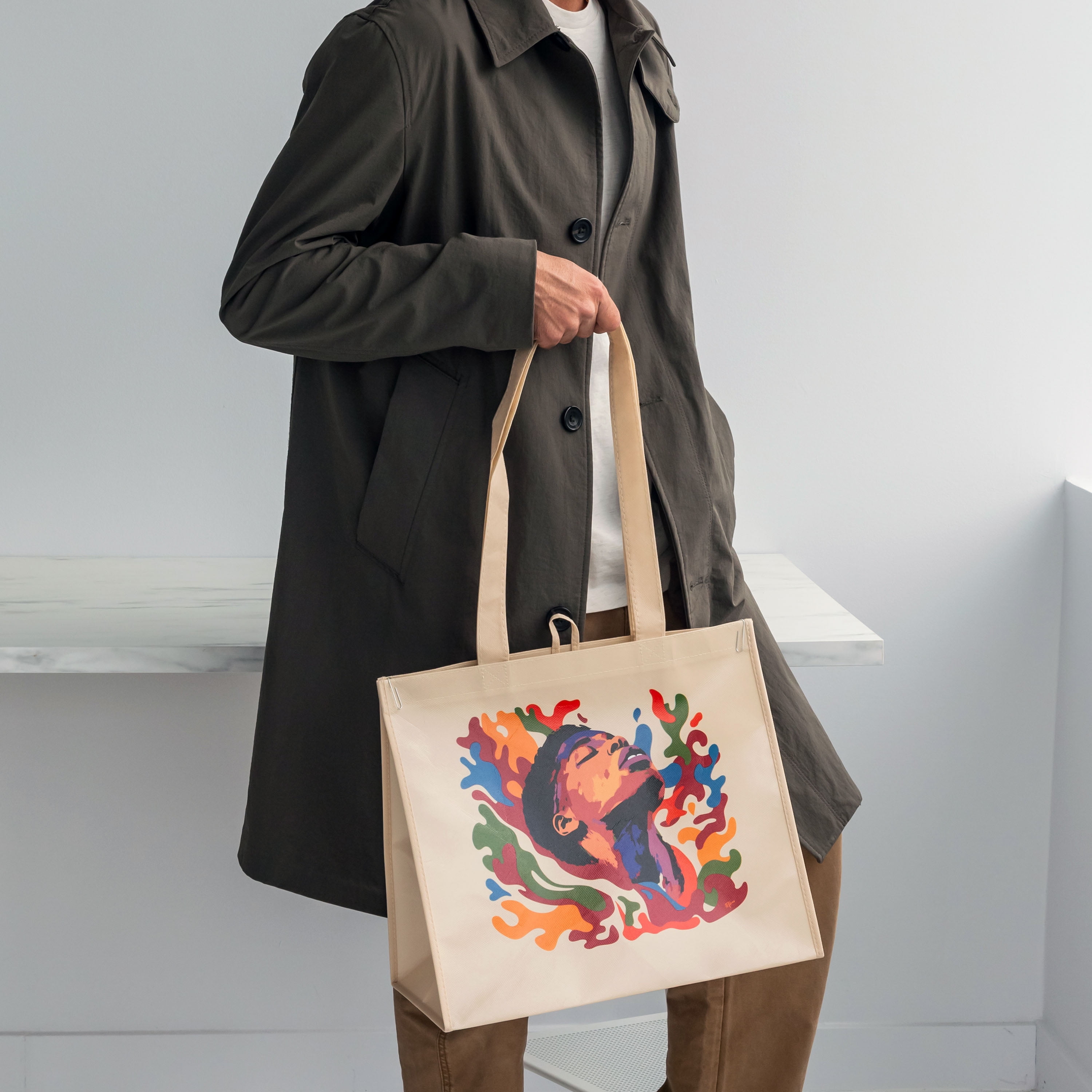 2026 Black History Month Celebration Reusable Grocery Bag, Shopping Bag for Groceries with Handles