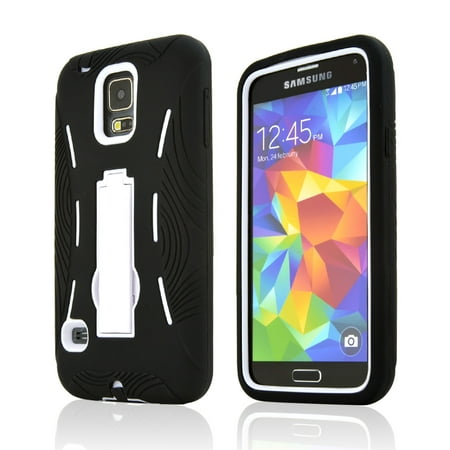 [REDShield] Samsung Galaxy S5 Case Hykick HybridNEW LAUNCH [Dual Layer Protection] [Stand Feature] [Black / (Samsung Galaxy S5 Best Features)
