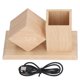 thumbnail image 1 of Pen Holder Clock Voice Control HD LED Display USB Battery Powered Wooden Digital Alarm Clock, 1 of 5