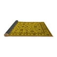 thumbnail image 2 of Ahgly Company Indoor Square Oriental Yellow Industrial Area Rugs, 3' Square, 2 of 4