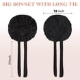 thumbnail image 4 of Livhil 3Pcs Silk Bonnets for Women Sleeping, Adjustable Satin Bonnet for Sleeping, Large Size Hair Bonnet for All Hair Types(Pink Black Gold), 4 of 7