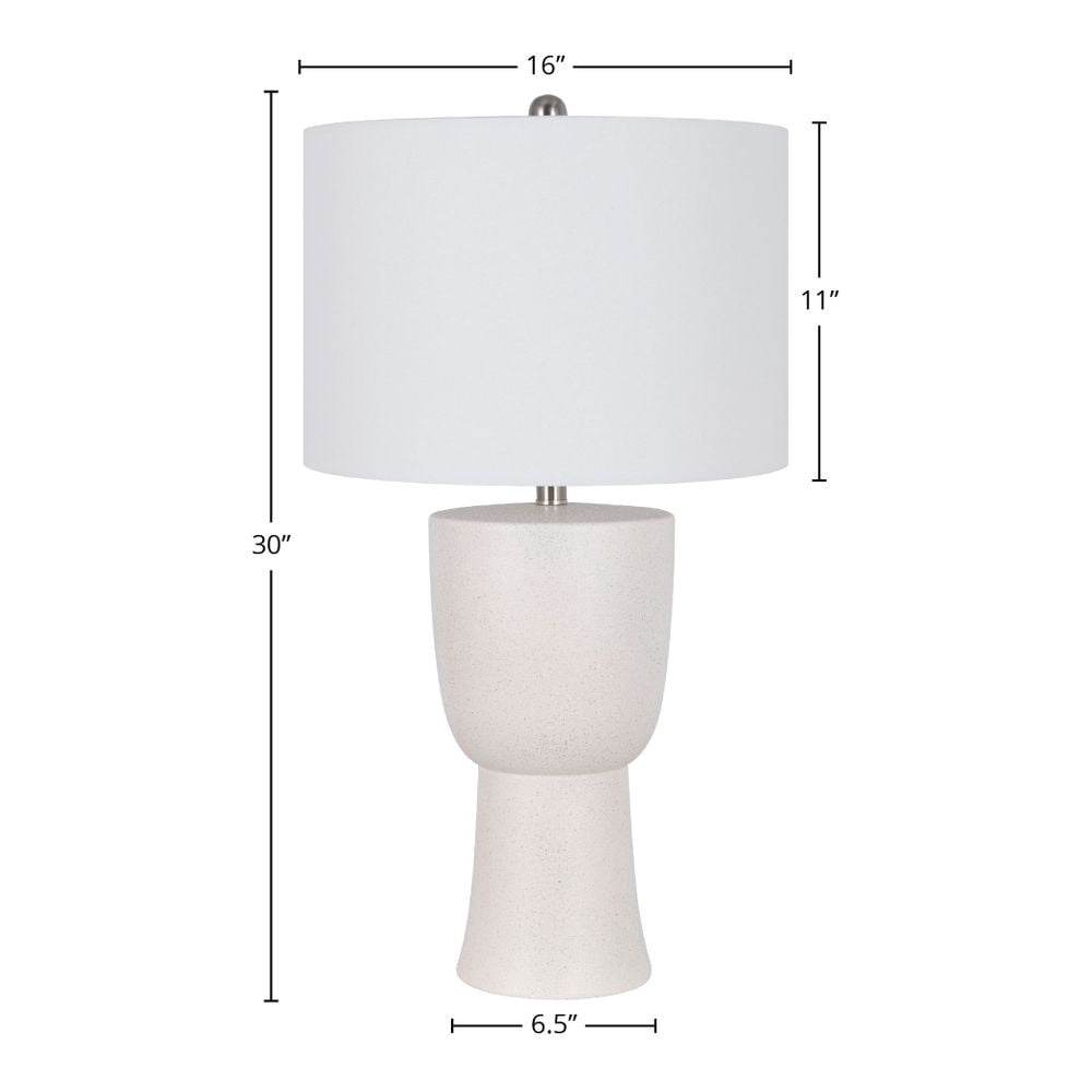 Cooper Ridge Glass 30" Table Lamp with Linen Shade, Clear & Natural (Set of 2)