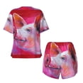 thumbnail image 6 of "Wukai Pink Pig Women's Pajama Set - Short-Sleeve Top and Shorts with Elastic Waistband and Pockets for Loungewear, Yoga, and Casual Wear-X-Large, 6 of 8