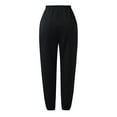 thumbnail image 5 of Itsame Comfortable Loose Pants for Womens Solid Color Retro Relaxed High Waisted Wide Leg Sweatpants Black Size 4XL, 5 of 7