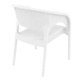 thumbnail image 2 of Luxury Commercial Living 32" White Wickerlook Patio Stackable Dining Arm Chair, 2 of 9