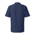 thumbnail image 6 of Men's Cotton Linen Henley Shirt 2026 Short Sleeve Button Down Shirts Solid Casual Summer Beach T-Shirts Navy M, 6 of 7