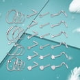 thumbnail image 5 of AMLESO 30Pcs Nose Rings Set Crystal Nose Hoops for Women 20G Nose Piercing Jewelry, 5 of 5