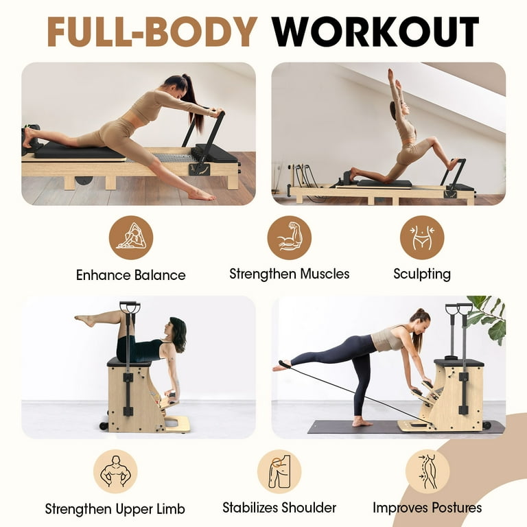 Syt Commercial Fitness Folding Pilates Reformer Wood Pilates Machine Pilates Bed