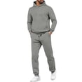 thumbnail image 2 of Men's 2 Piece Sweatsuits Outfit Pullover Hoodie and Sweatpants Casual Daily Wear Spring Summer Breathable Set, 2 of 6