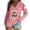 Pink, variant on Womens Long Sleeve St Patricks Day V Neck T-Shirt Plus Size Shamrock Letter Printed Tops Causal Loose Fit Saint Graphic Tees Shirts Green1 XXXL