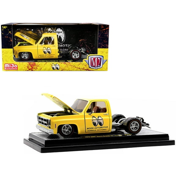 1976 GMC Sierra Grande 15 Custom Pickup Truck Yellow (Faded) Ltd Ed to 3000 pcs 1/24 Diecast Model Car by M2 Machines
