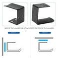 thumbnail image 5 of 4Pack Headphone Hanger Under Desk Hook Holder Wall Mount, Under Table Design, Universal Fit All Headphones, 5 of 8