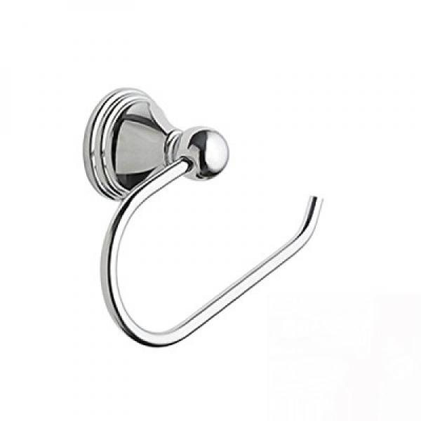 Chrome Toilet Paper Holder Easy Screw on Vanity or Bathroom Tissue roll Holder Wont Rust