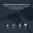 thumbnail image 2 of Kearding 4-en-1 USB Hub Office Laptop Docking Station Driver Free Splitter U-disk Adaptador Convertidor Accesorios de computadora Cables de computadora USB2.0, 2 of 6