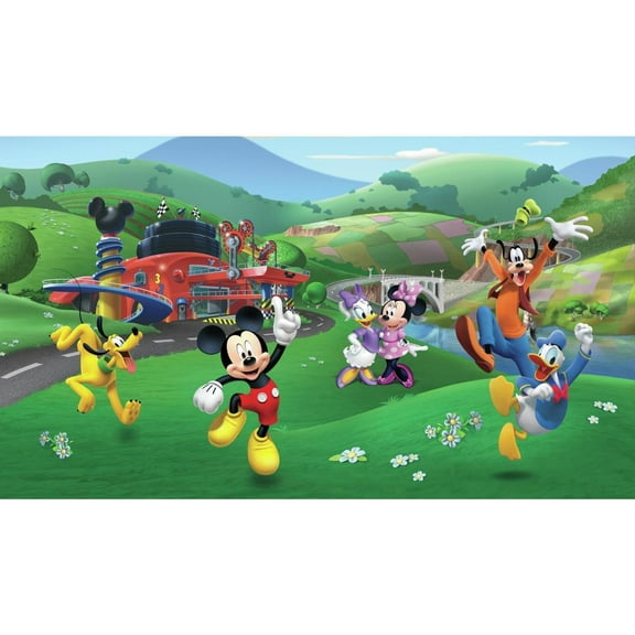Mickey and Friends Roadster Racer XL Spray and Stick Wallpaper Mural