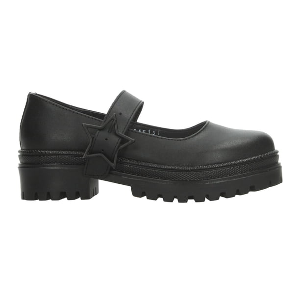 Zapato Escolar Blasito Niña Negro Tacón Infantil T18-22 negro 21.5