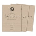 thumbnail image 1 of Inkdotpot 30Rustic Kraft PaperFill-In Style Bridal Shower Invitations Wedding Blank Invites, 1 of 8