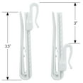 thumbnail image 2 of TWOPAGES Curtain Adjustable Pin Hooks, White Pinch Pleat Drape Hooks  (Pack of 32), 2 of 4