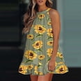 thumbnail image 4 of LEEYNEER Summer Dresses for Women 2022  Women‘s Beach Casual Dresses  Fashion Women Casual Sexy Printing Dress  Summer Sleeveless Dress  Bandage Dress Holiday Dresses Mini Sundresses Yell, 4 of 4