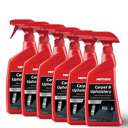 MOTHERS 05424 Carpet & Upholstery 6 PACK - All Fabric Cleaner - Vinyl - Cloth - 24 fl. oz.