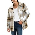 thumbnail image 2 of YODETEY Men’s Plaid Sherpa Jacket, Midweight Casual Winter Plaid Outer Shirt Jacket, Big and Tall ,Size S-2XL, 2 of 4