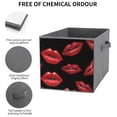 thumbnail image 3 of Set of 6 Collapsible Oxford Fabric Storage Cubes with Handles, Foldable Closet Organizer Bins for Clothes, Toys, Shelves, Home & Kitchen Kiss Me Loud, 3 of 7