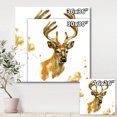 thumbnail image 4 of Designart ' Abstract Portrait Of Deer With Big Horns ' Farmhouse Canvas Wall Art Print, 4 of 4