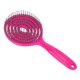 thumbnail image 1 of Brosse démêlante pour cheveux bouclés, peigne à tête ronde, lissante, démêlante, rose rouge, 1 of 4