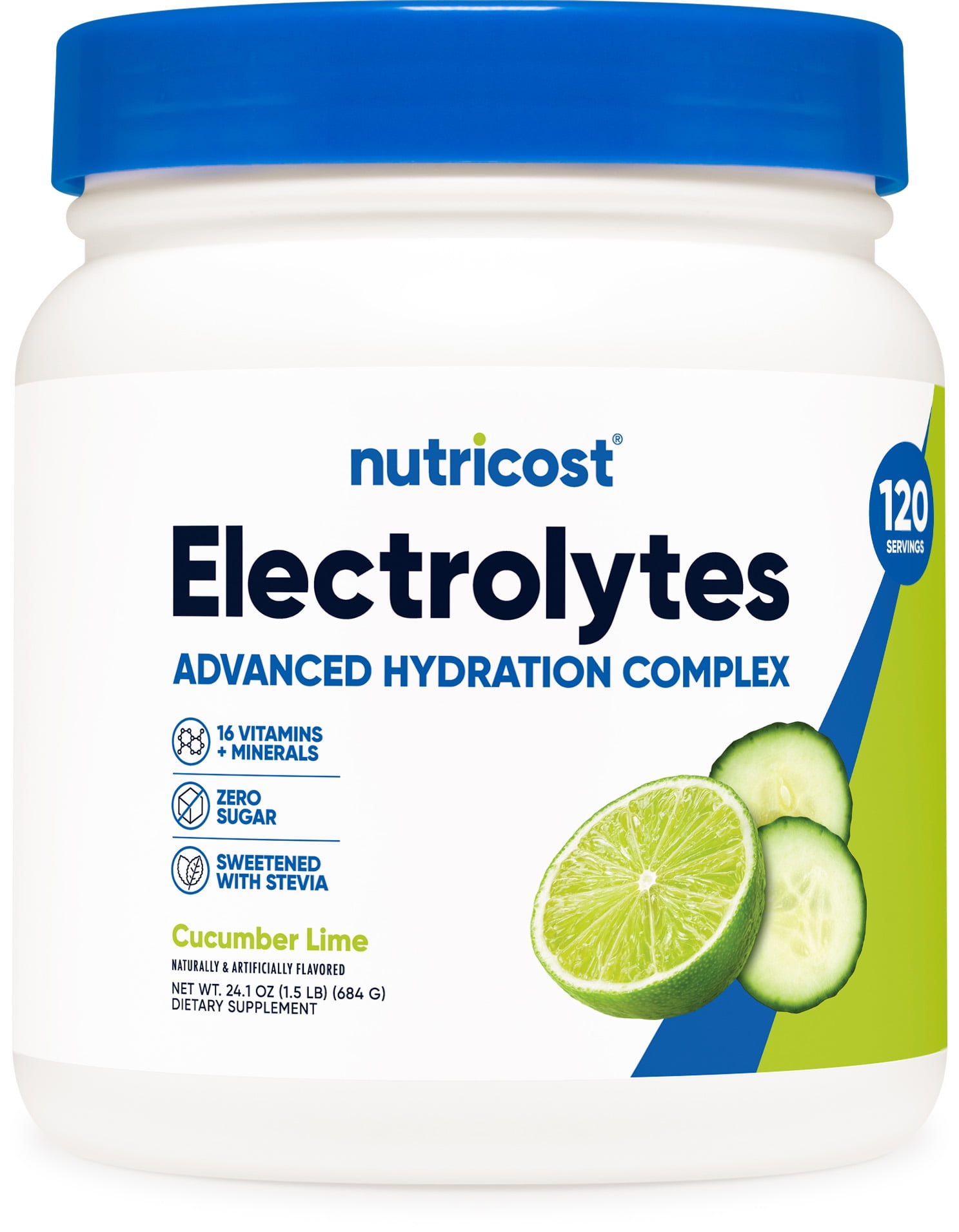 Nutricost Electrolytes Advanced Hydration Powder (Cucumber Lime) 120