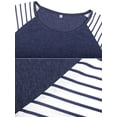 thumbnail image 6 of Womens Plus Size Tops Short Sleeve T Shirts Striped Raglan Tee Shirts Causal Summer Tunics Blouses, 6 of 7