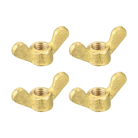 

Brass Wing Nuts M8 Butterfly Nut Hand Twist Tighten Fasteners for Furniture Machinery Electronic Equipment 4Pack