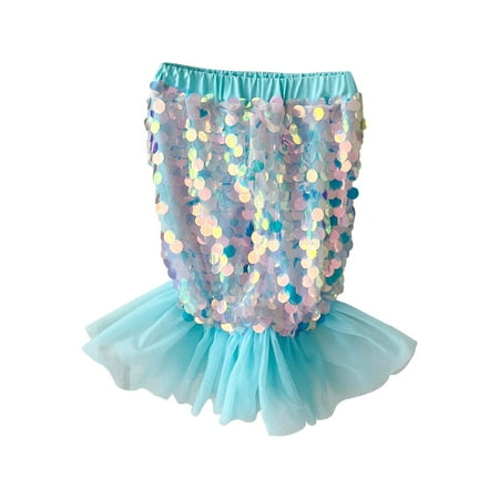 

HIBRO Toddler Girl Sequin Pencil Skirt With Pleated Tulle Fishtail Girls Rainbow Flower Tulle Skirt Toddler Tutu Girls Clothes Girl Vintage Dress 10 Birthday Dress for Baby Girl