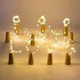thumbnail image 2 of Wine Bottle Lights with Cork, Christmas Lights 10 Pack 20 LED Mini Fairy Lights, Waterproof Battery Operated Cork String Lights for Liquor Bottles Party Bar Wedding Table Decoration, Warm White, 2 of 13