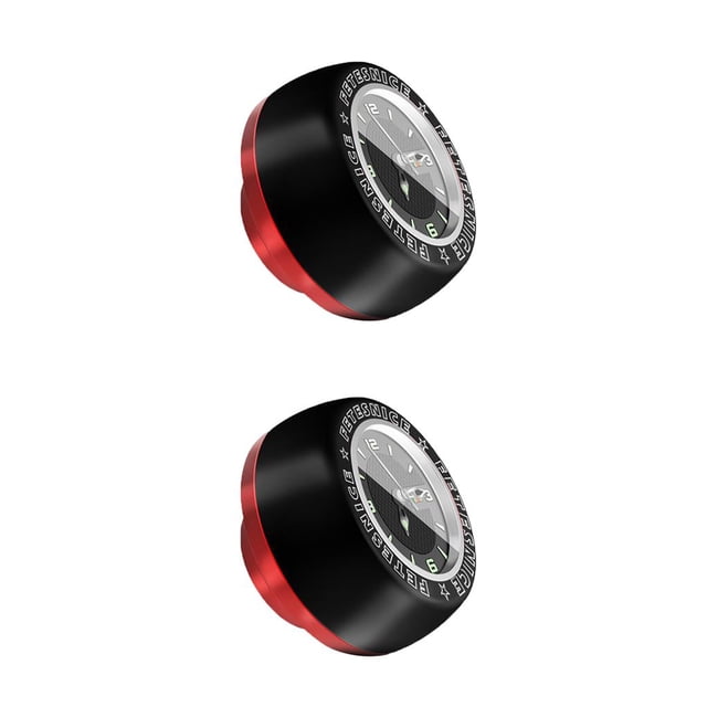 Greeniant Reloj con vástago para bicicleta, auriculares para bicicleta de montaña, piñón fijo, resistente al agua, tapa superior, reloj, negro rojo 2piezas
