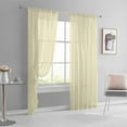 thumbnail image 6 of FastXmas Sheer Curtains Semi Transparent Voile Rod Pocket Curtains for Bedroom and Living Room, 52 x 84 inches Long 1 Panel, 6 of 7