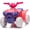 Pink, variant on Kids Scooter, 3 Wheel Kick Scooter for Kids with Music, PU Flash Wheels, 5-Position Height-Adjustable, One Touch Foot Brake, Buildable Blocks