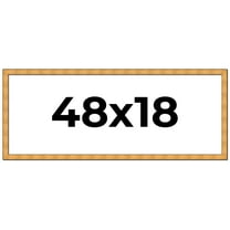 48x18 Frame Gold Rustic Solid Wood Picture Frame | 1.25 Inch Wide Moulding | Rustique Gold
