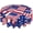 American Flag 1, variant on Pink Christmas Tablecloth Round 60 Inch Cute Gingerbread Cupcake Dessert Washable Wrinkle Stain-Resistant Polyester Table Cloth Rustic Indoor Winter Decorations for Home Kitchen Dinning Party Holiday
