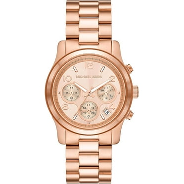 Michael Kors Runway Chronograph Quartz Rose Gold Dial Watch MK7324