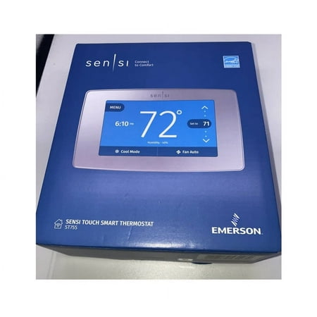 Emerson - Sensi Touch Smart Programmable Wi-Fi Thermostat- Works with Alexa, C-Wire Required - Silver