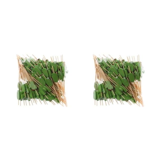 Wosthever Brochetas de bambú resistentes y duraderas de 100 piezas para brochetas de frutas y selecciones de cócteles de amplia aplicación Type3 NO3