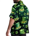 thumbnail image 3 of Saint Patrick's Day Men's Short Sleeve Poplin Shirt, Button Down Casual Summer Beach Printed Unisex Shirt, 3 of 6