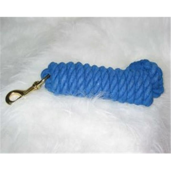 Hamilton Halter Company 3 4 Cotton Ld W Br Bolt Snap Blue 10 Feet - CL34B BL