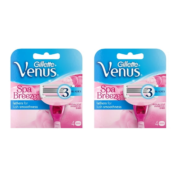 Gillette Venus Spa Breeze Refill Razor Blade Cartridges, 8 Count
