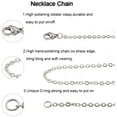 thumbnail image 4 of 20 Strands 304 Stainless Steel Chain Necklace, 4 of 9