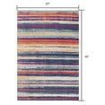 thumbnail image 2 of 2â€™ x 4â€™ Multicolor Irregular Striped Area Rug, 2 of 7
