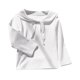 thumbnail image 1 of Blusa y camisa de manga larga con cuello vuelto Camisa base de manga larga para niña con cuello Camisa base Camiseta de manga larga con cuello azul marino Top para niña, 1 of 3