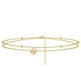 thumbnail image 1 of Heart Initial Beach Ankle Bracelets For Women Handmade Layered Anklet Letter Initial Heart Ankle Bracelets For Women Beach Jewelry of The Rings Bookend Initial Bracelet of The Rings 1 Turtle Bracelet, 1 of 1